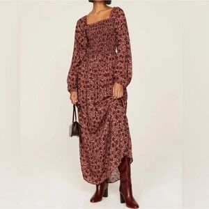 Faherty Susanna Smocked Maxi Dress in Montserrat Floral‎ Sz S